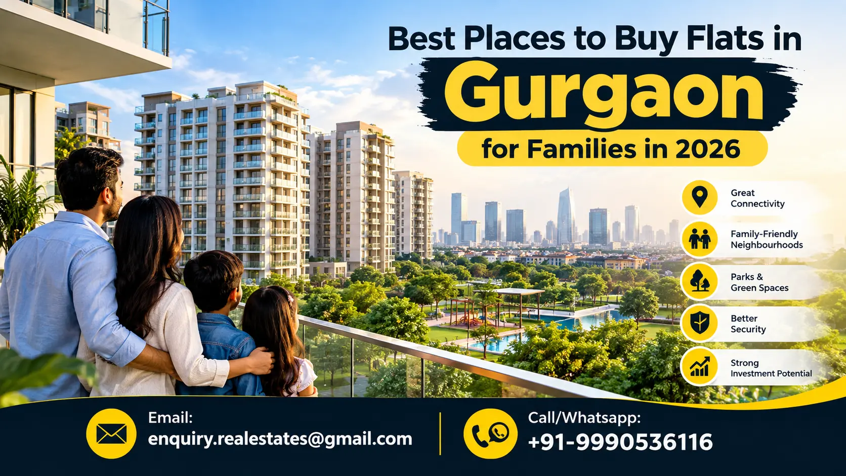 Best Places to Buy Flats in Gurgaon for Families in 2026