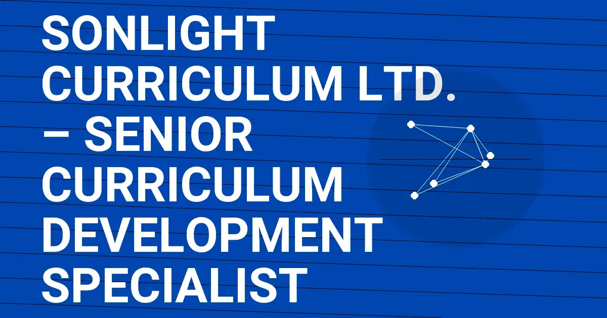 Sonlight Curriculum Ltd. – Senior Curriculum Development Specialist