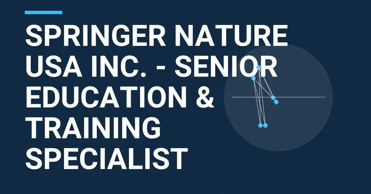Springer Nature USA Inc. - Senior Education & Training Specialist
